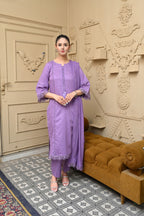 3 Piece Lawn-Cotton (Lilac Sky)