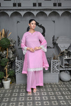 3 Piece Lawn-Cotton (Pink Pearl)