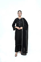 3 Piece Lawn-Cotton (Black Beauty)
