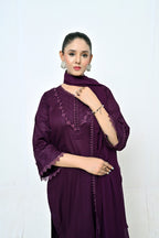 3 Piece Lawn-Cotton (Mystic Purple)