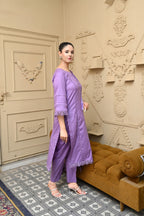 3 Piece Lawn-Cotton (Lilac Sky)