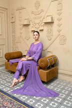 3 Piece Lawn-Cotton (Lilac Sky)