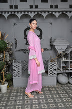 3 Piece Lawn-Cotton (Pink Pearl)