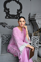 3 Piece Lawn-Cotton (Pink Pearl)