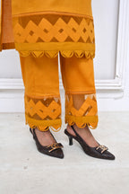 3 Piece Lawn-Cotton (Golden Aura)