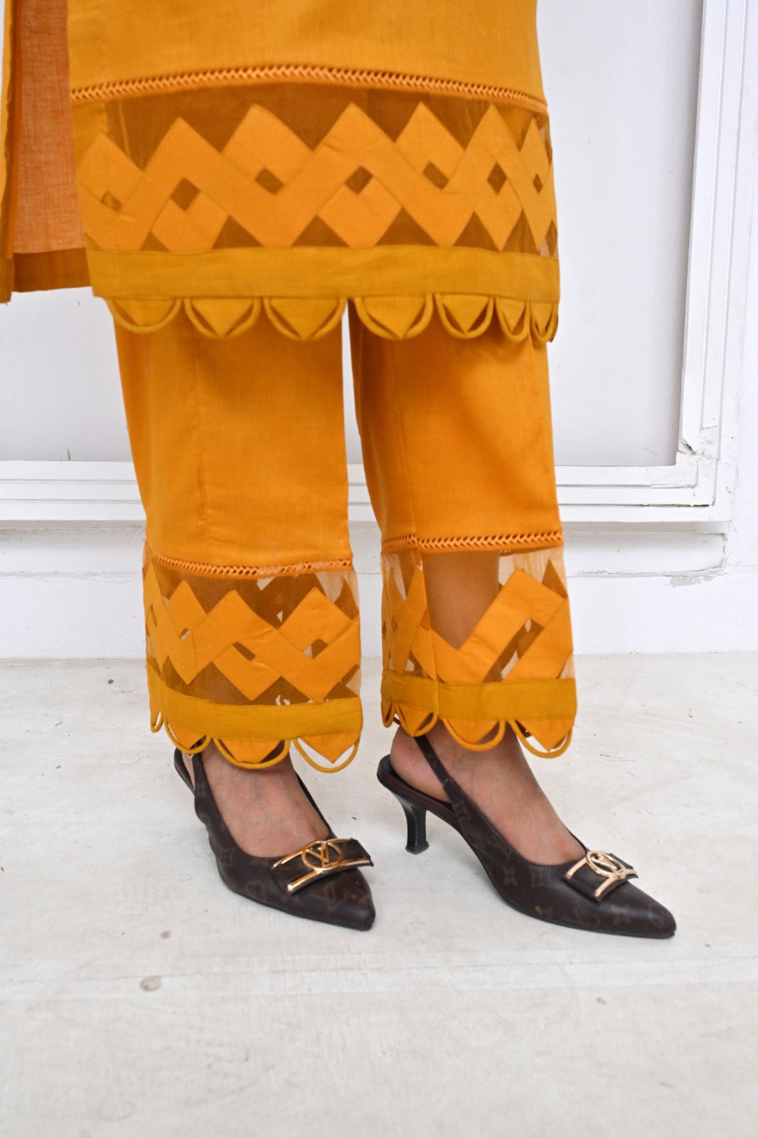 3 Piece Lawn-Cotton (Golden Aura)