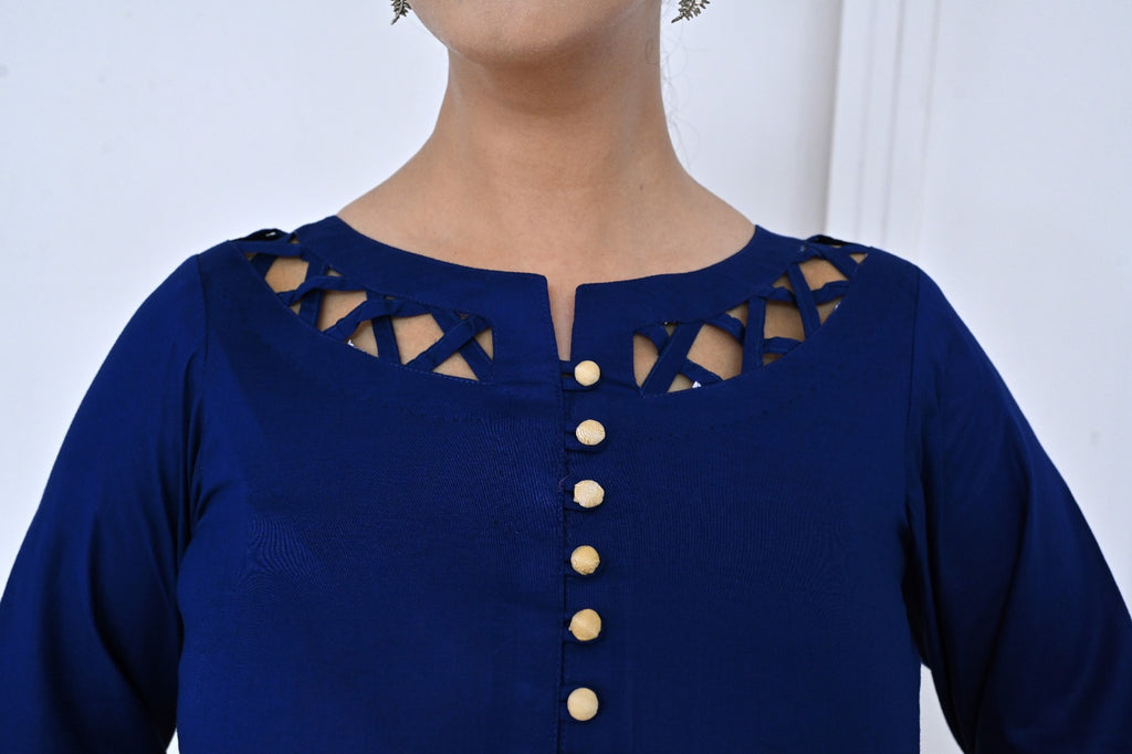 3 Piece Lawn-Cotton(Blue Moon)