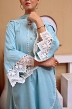 3 Piece Lawn-Cotton (Ocean Mist)