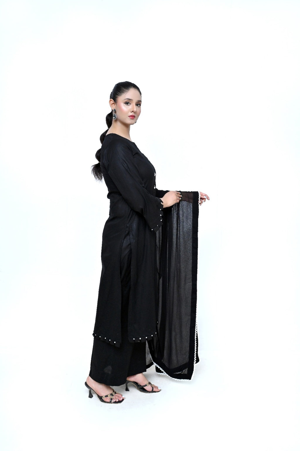 3 Piece Lawm-Cotton (Black Beauty)