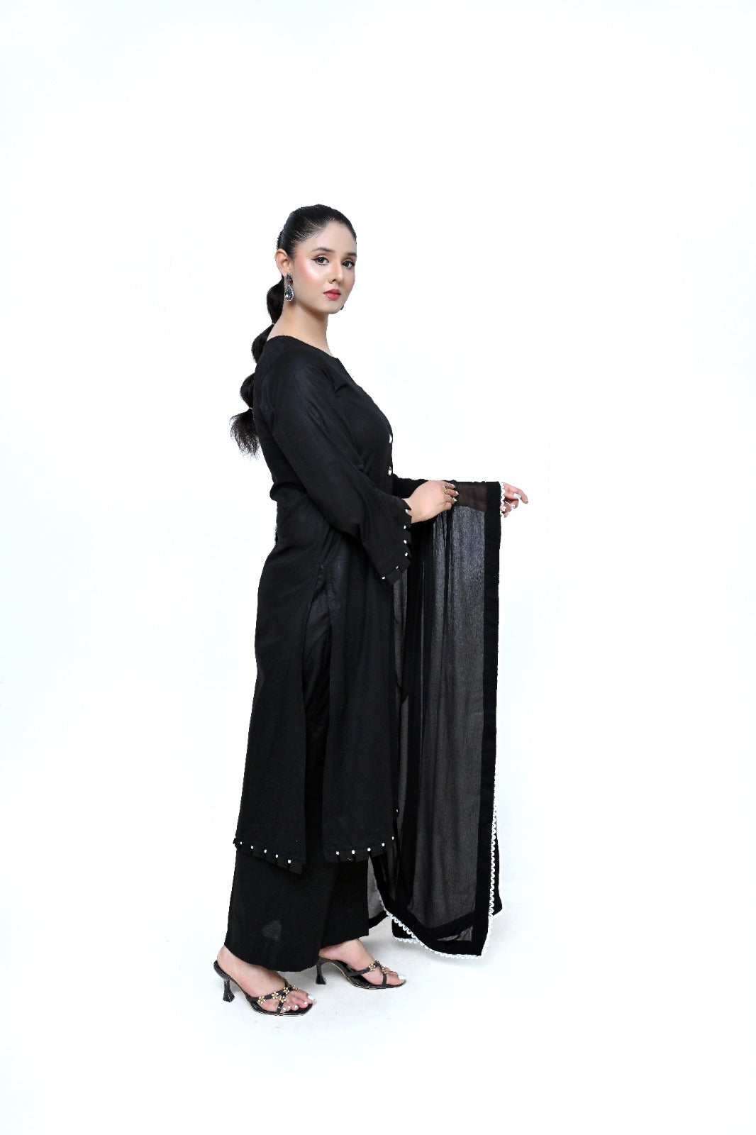 3 Piece Lawm-Cotton (Black Beauty)
