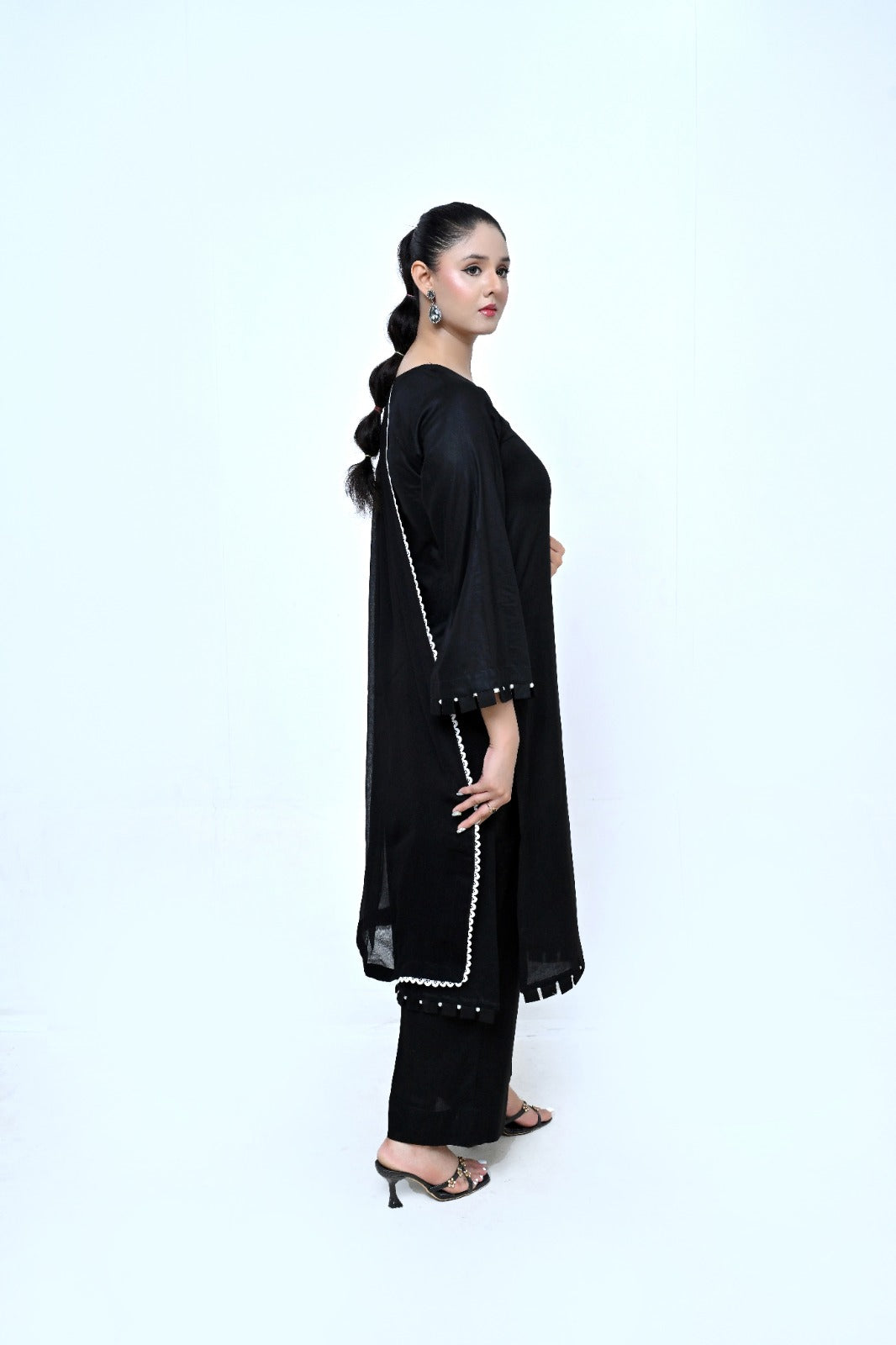 3 Piece Lawm-Cotton (Black Beauty)