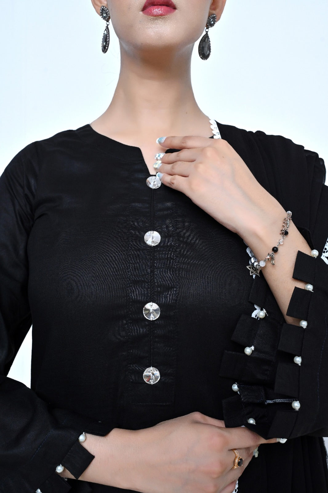 3 Piece Lawm-Cotton (Black Beauty)