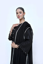 3 Piece Lawn-Cotton (Black Beauty)