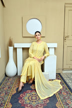 3 Piece Lawn-Cotton (Yellow Glow)