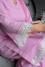 3 Piece Lawn-Cotton (Pink Pearl)