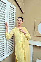 3 Piece Lawn-Cotton (Yellow Glow)